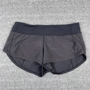 Lululemon Speed Up Short Womens 6 Black High Rise Lined Running Gym Comfort